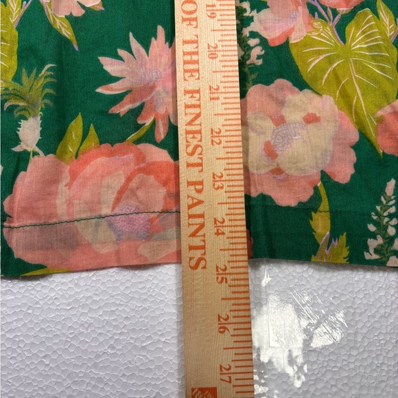 Natural Life Green and Pink Floral Shirt Size Medium 100% cotton button down - Picture 5 of 6
